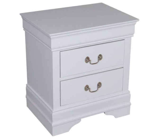 Louis Philippe Nightstand - White